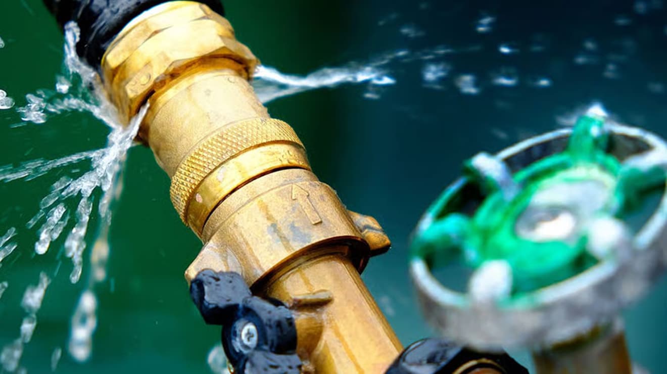 Water pressure in leaky faucet