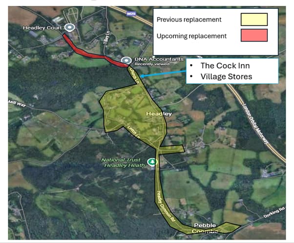Map of Headley