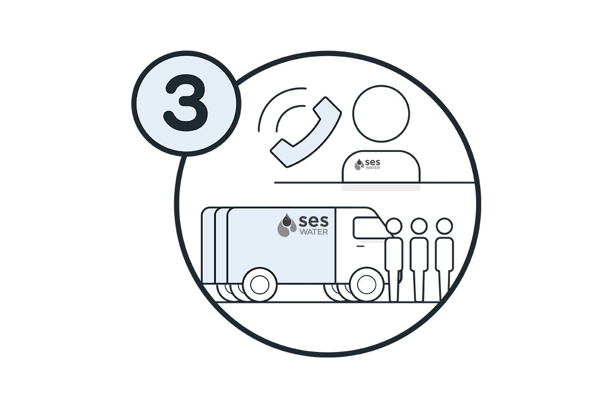 SES water van graphic